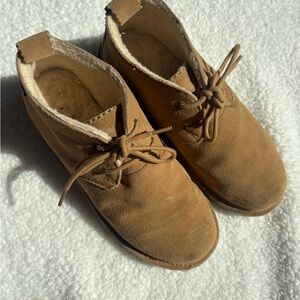 BearPaw Tan Shearling-Lined Boots